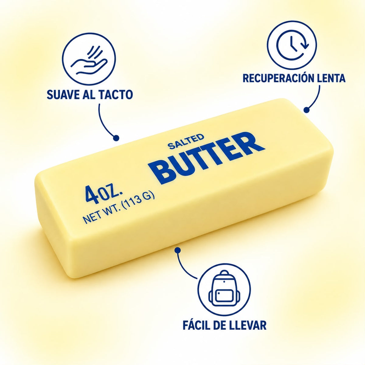 Juguete Squishy Barra de Mantequilla Anti Estres Sensorial