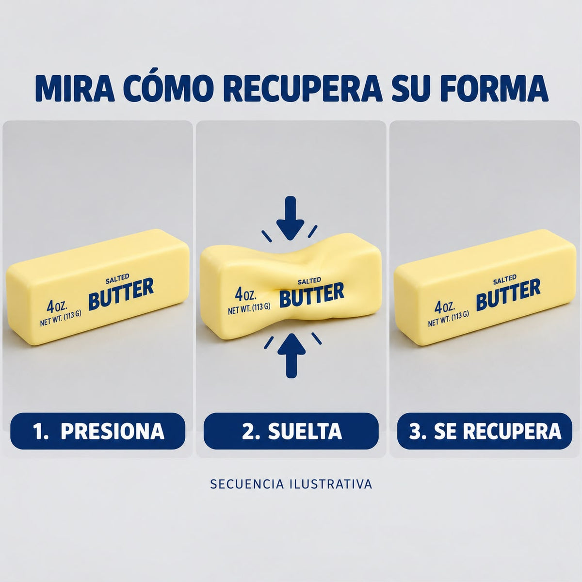 Juguete Squishy Barra de Mantequilla Anti Estres Sensorial