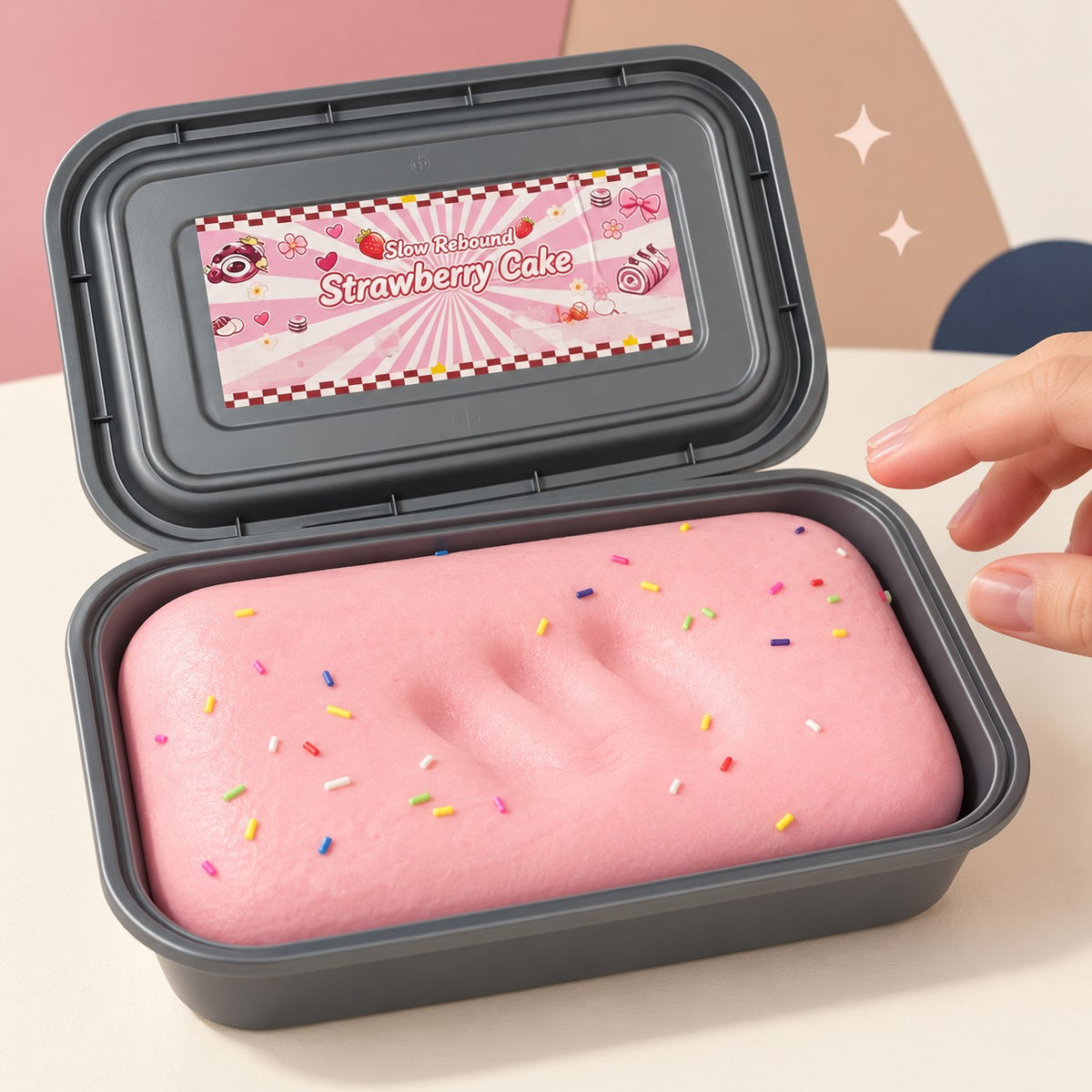 El pastel squishy vuelve a su forma